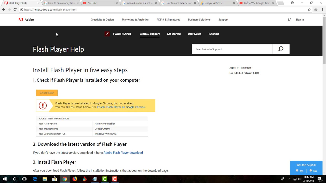 enable adobe flash player for chrome on mac
